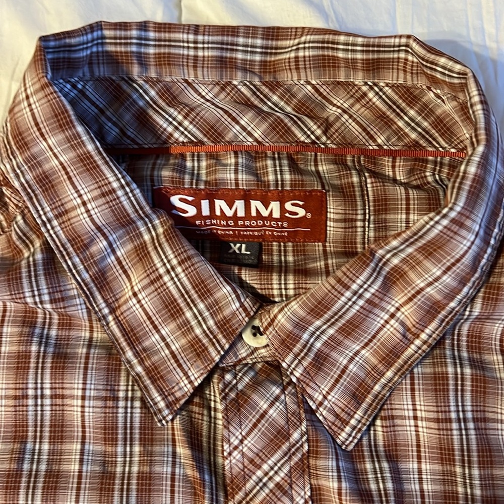 Simms men’s plaid fishing shirt. Size XL. Like new condition - Picture 2 of 8